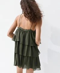 Mango Women's Short Ruffled Dress