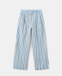 Mango Women's Wide Leg Striped Jeans