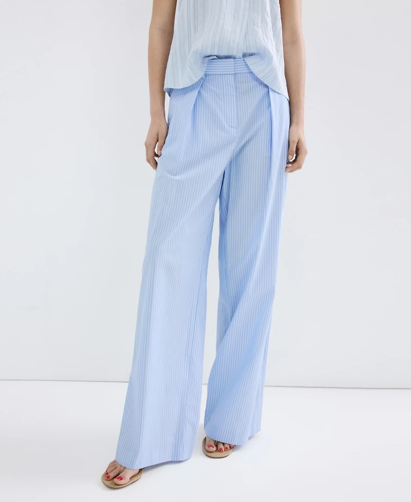 Mango Women's Pinstripe Lyocell Pants