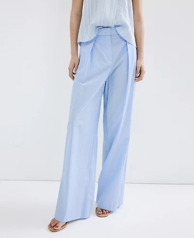 Mango Women's Pinstripe Lyocell Pants
