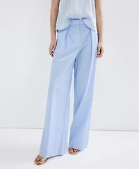 Mango Women's Pinstripe Lyocell Pants