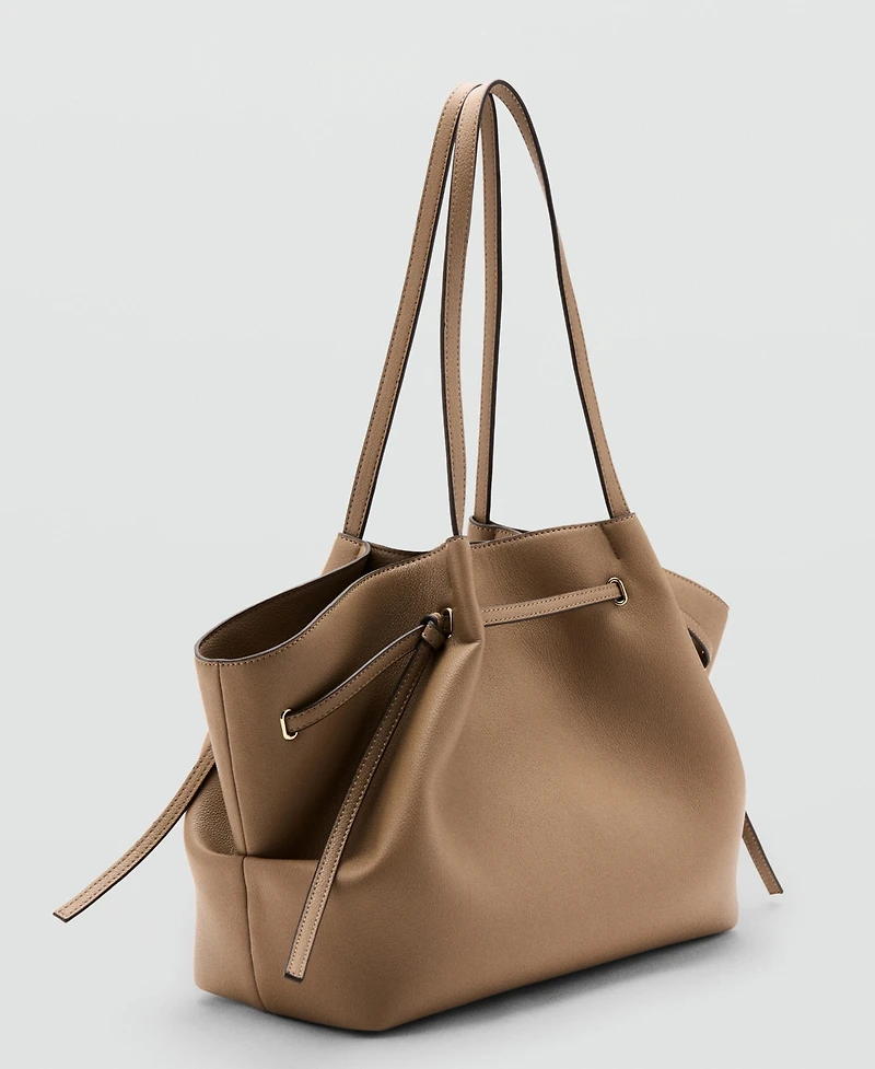 Mango Women's Large Faux-Leather Shoulder Bag