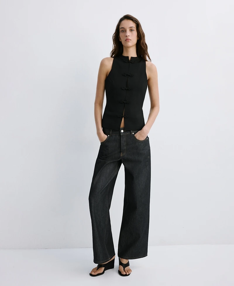 Mango Women's Toggles Knit Vest