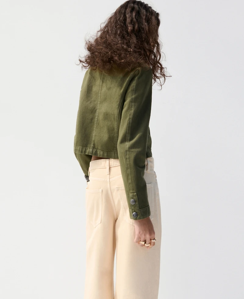 Mango Women's Band Collar Fitted Jacket
