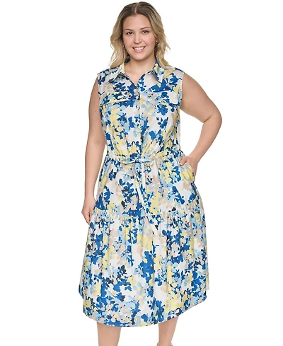 Calvin Klein Plus Printed Sleeveless Dress