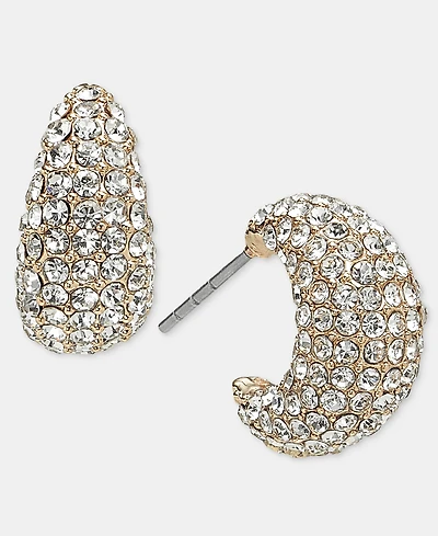 On 34th Small Pave C-Hoop Earrings, 0.63", Macy's Exclusive