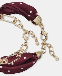 On 34th Polka Dot Scarf & Link Flex Bracelets, 2-Piece Set, Macy's Exclusive