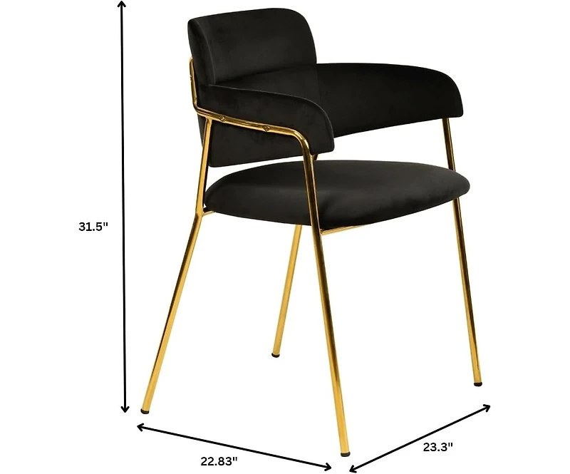 LeisureMod Axis Dining Chair, Velvet Upholstery with Stainless Steel Legs, Accent Side Chair for Modern Home, Kitchen and