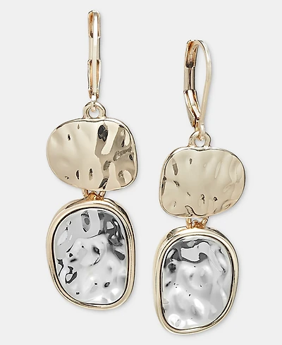Style & Co Sculptural Oval Double Drop Earrings, Macy's Exclusive