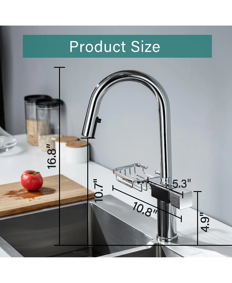 Phying High Arc Pull-Down Kitchen Faucet