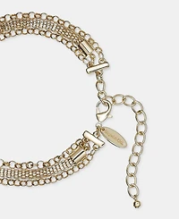 Style & Co Multi-Beaded Three-Row Layered Necklace, Macy's Exclusive