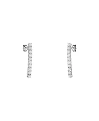 Spero London Sterling Silver Long Tennis Earring Pair