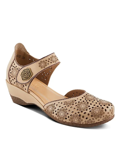L'Artiste Spring Step Americana Women's Wedge Mary Jane with Buckle