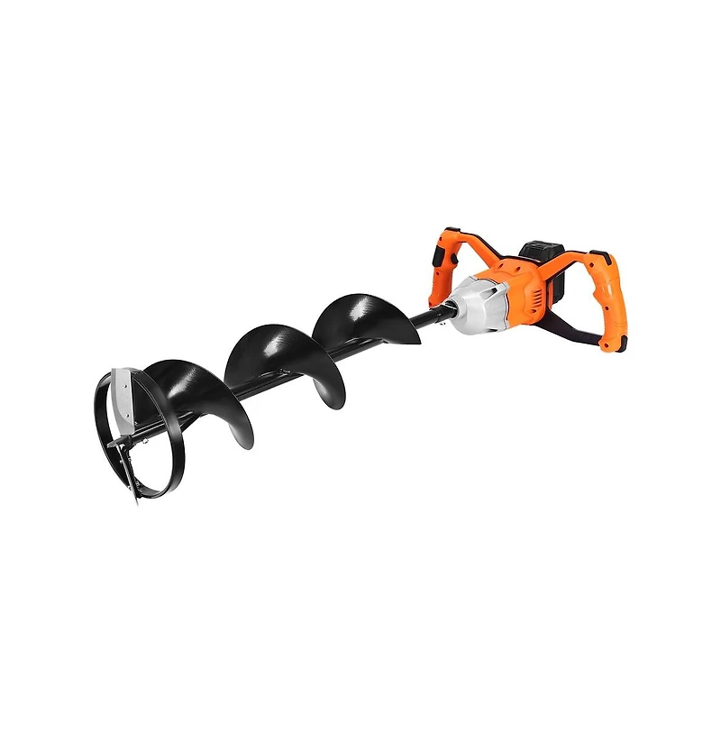 Sugift 20V Cordless Ice Auger with 8 in 2-in-1 Drill Bit and Brushless Motor