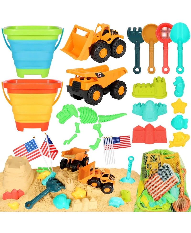 Gnuadz Beach Sand Toys Sandbox Bucket Truck Molds Castle Kit