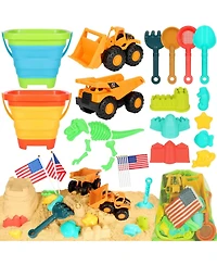 Gnuadz Beach Sand Toys Sandbox Bucket Truck Molds Castle Kit
