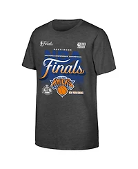 Fanatics Big Boys and Girls Charcoal New York Knicks 2026 Nba Eastern Conference Champions Authentic Locker Room T-Shirt