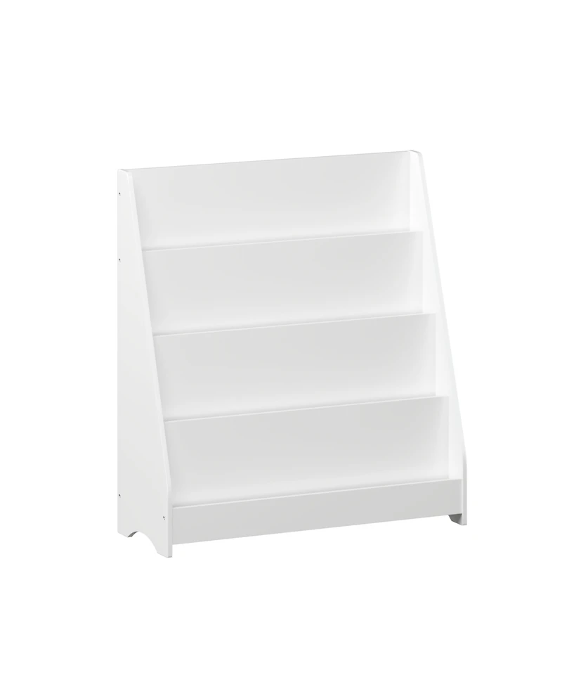 Rainsken 4 Tier Kids Wooden Bookshelf, Montessori Bookshelf, Children Front Facing Book Shelf, for Nursery, Playroom and Classroom