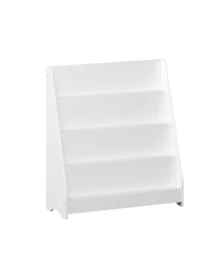 Rainsken 4 Tier Kids Wooden Bookshelf, Montessori Bookshelf, Children Front Facing Book Shelf, for Nursery, Playroom and Classroom