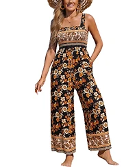 Cupshe Women's Bohemian Floral Print Jumpsuit