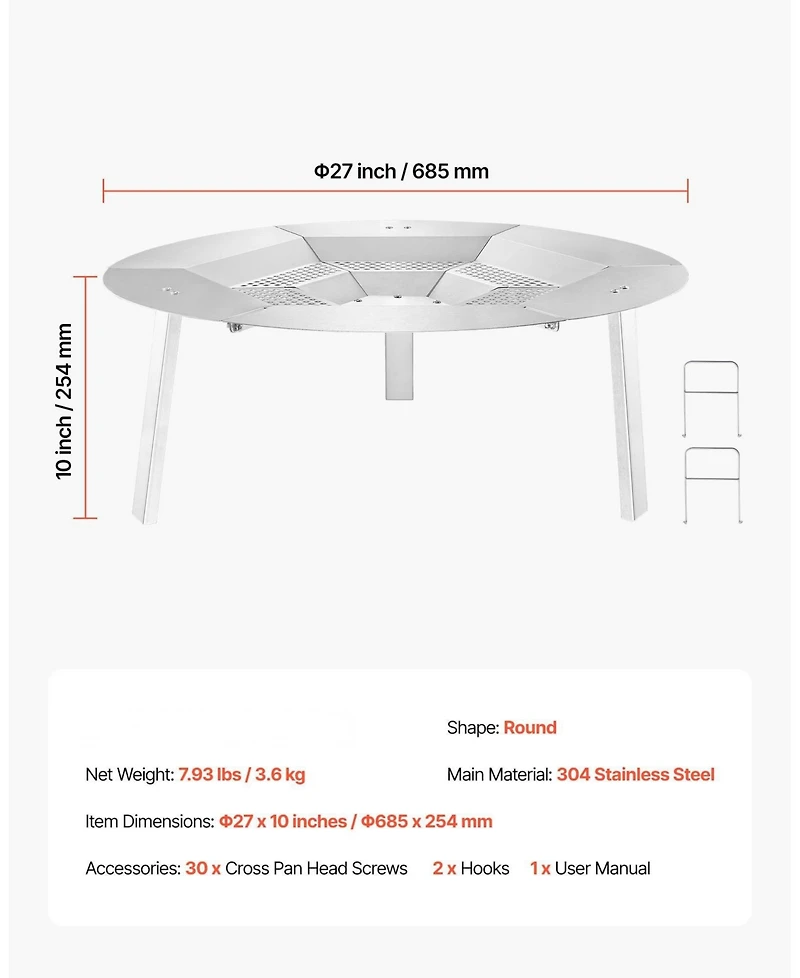 Cozito Fire Pit Heat Deflector