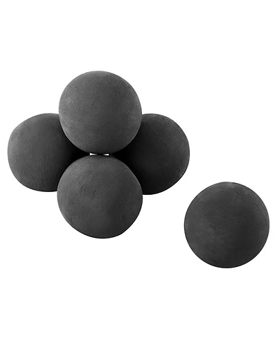 Cozito Ceramic Fire Balls, 5 inches 6-Piece Round Fire Stones for Propane Gas Fire Pits