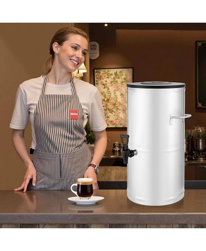Cozito Iced Tea Dispenser, 4 Gal 15L 304 Stainless Steel Beverage Server