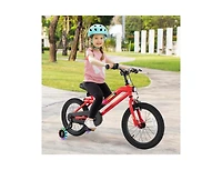 Hongge 16 Inches Kids Bike with Led Lights, Adjustable Carbon Steel Bicycle-4-7 Years
