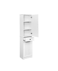Midola Laundry Cabinet Linen Bathroom Storage Saving with 1 Storage Cabinet and 1 Drawer for Bathroom Kitchen