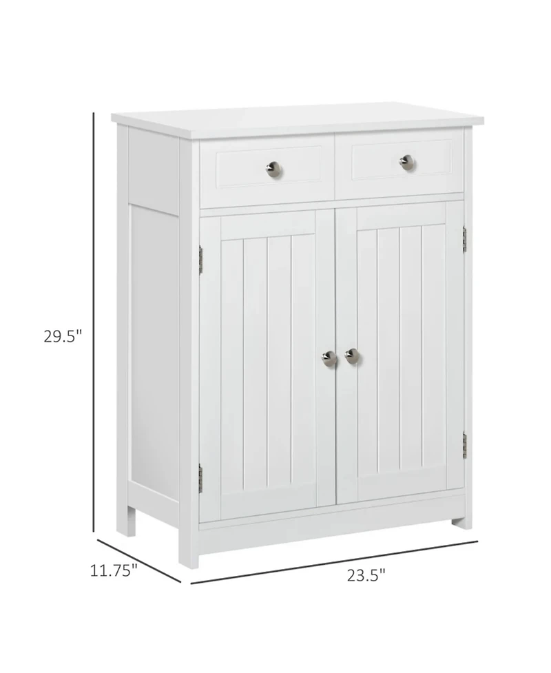 Clihome Freestanding Storage Cabinet with Drawers and Adjustable Shelf, Entryway Floor Cabinet