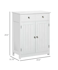 Clihome Freestanding Storage Cabinet with Drawers and Adjustable Shelf, Entryway Floor Cabinet