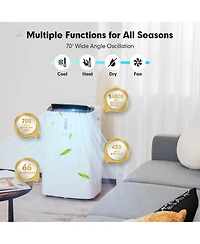 Costway 8800 Btu (14000 Btu Ashrae) Portable Air Conditioner 4-in-1 Air Cooler With App and WiFi Smart Control