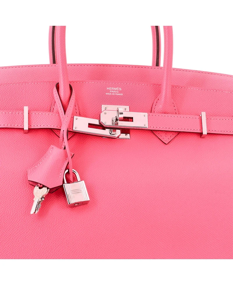 Pre-Owned HERMES Birkin 30 Handbag Pink Epsom with Palladium Hardware
