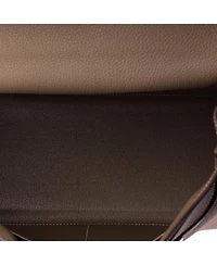 Pre-Owned Hermes Kelly 32 Handbag Grey Togo with Palladium Hardware