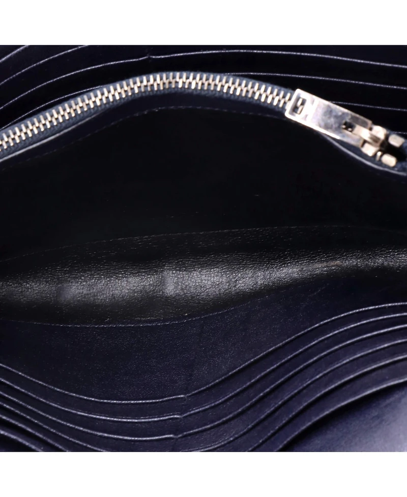 Pre-Owned Saint Laurent Medium Classic Monogram Chain Wallet Mixed Matelasse Leather
