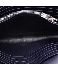 Pre-Owned Saint Laurent Medium Classic Monogram Chain Wallet Mixed Matelasse Leather