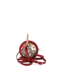 Pre-Owned Gucci Mini Ophidia Round Backpack Flora Gg Coated Canvas