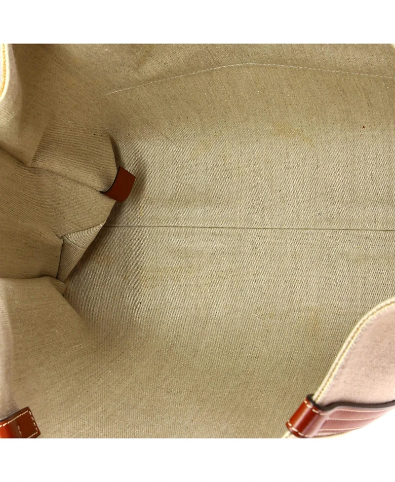 Pre-Owned Chloe Large Woody Tote Canvas with Leather