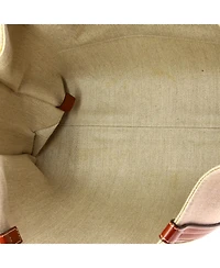 Pre-Owned Chloe Large Woody Tote Canvas with Leather