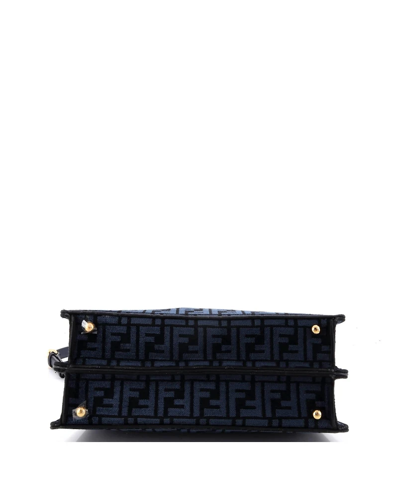 Pre-Owned Fendi Medium Peekaboo ISeeU Bag Zucca Tapestry