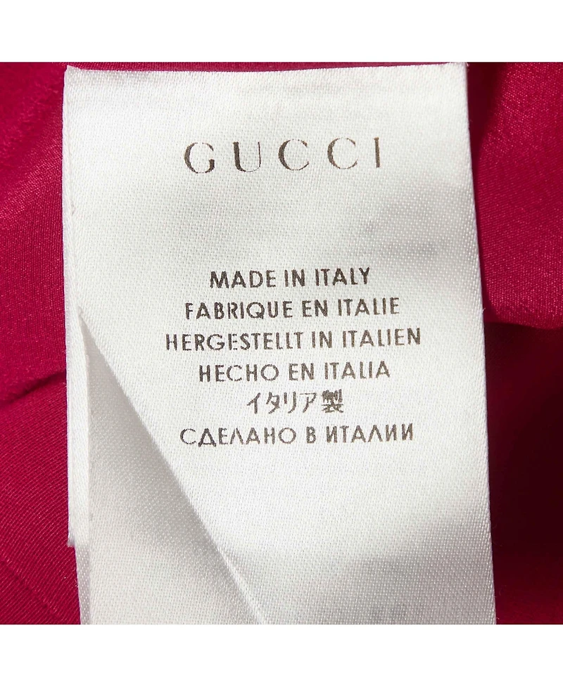 Pre-Owned Gucci Women's Leather-Trimmed Silk Sleeveless Top