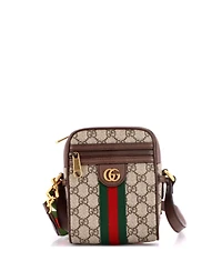 Pre-Owned Gucci Mini Ophidia Messenger Bag Gg Coated Canvas