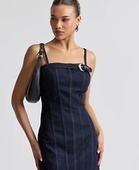Avec Les Filles Women's Seamed Midi Dress