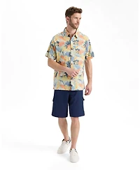 Salt Life Men's Retro Tropical Tuna Woven Short Sleeve Shirt