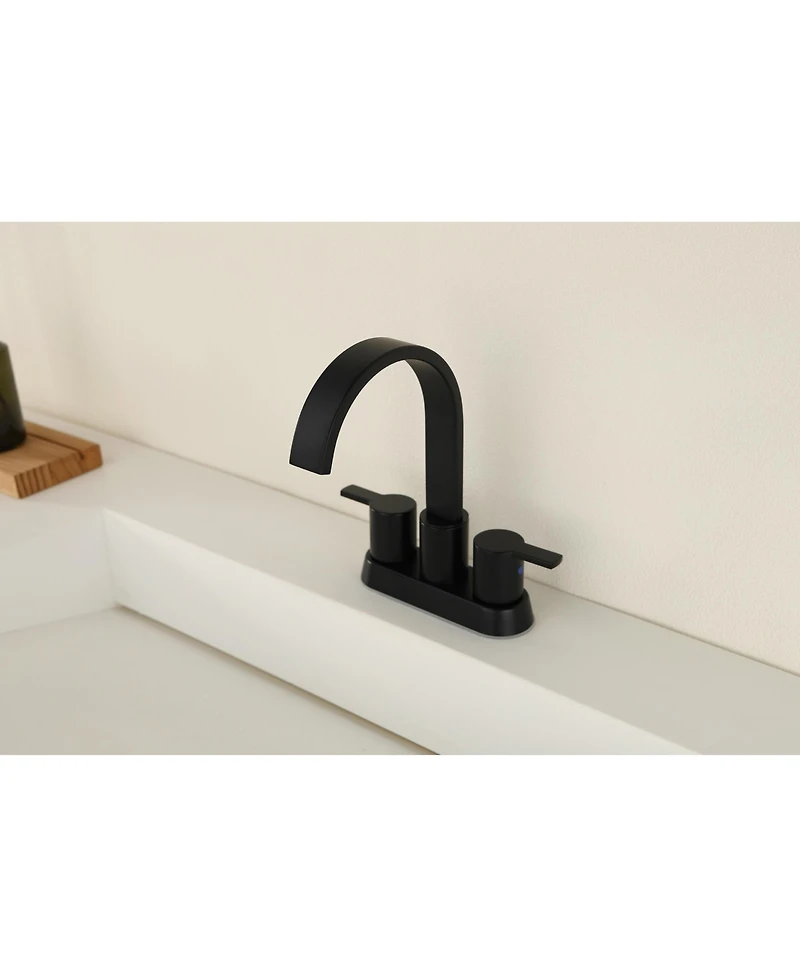 Phying Bathroom Faucet For bathroom Sink With Two Handles And Supply Lines