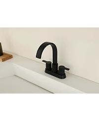 Phying Bathroom Faucet For bathroom Sink With Two Handles And Supply Lines