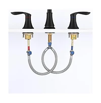 Phying 2-Handle 8 inch Widespread Bathroom Sink Faucet Brushed Gold Lavatory Faucet 3 Hole 360degree(s) Swivel Spout Vanity Sink Basin Faucets