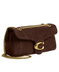 Coach Soft Quilted Tabby Small Suede Shoulder Handbag