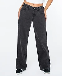 Celebrity Pink Women's Low-Rise Baggy Straight-Leg Jeans