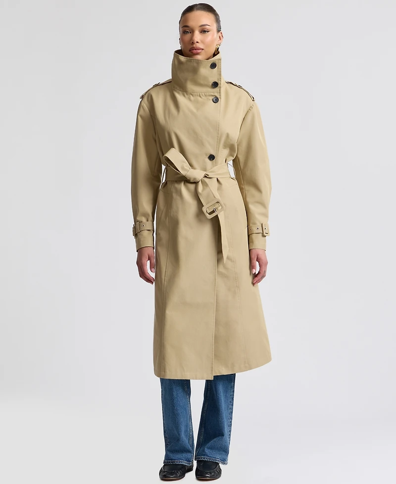 Avec Les Filles Women's Funnel Neck Slouchy Trench